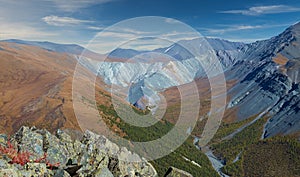 Beautiful autumn landscape, Altai mountains Russia. photo