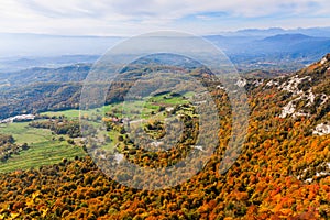 Beautiful autumn landscape in Catalonia