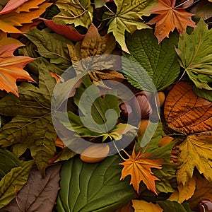 Beautiful Autumn Leaves with the help of AI Art