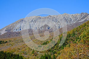 A famous mountain Daisen in Tottori prefecture in Japan.