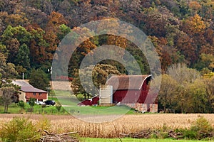 Beautiful autumn Midwest nature background.