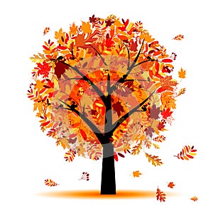 Beautiful autumn tree for your design