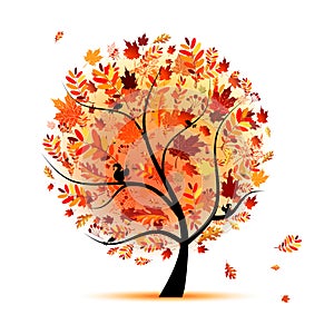 Beautiful autumn tree for your design