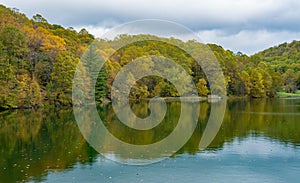 Beautiful Autumn View of Abbott Lake