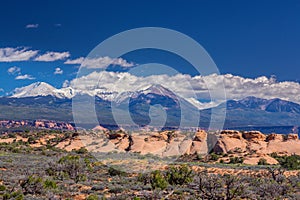 Beautiful autumn view in the Arches National Park, Utah