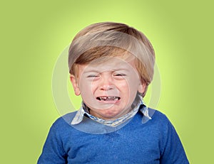 Beautiful baby crying