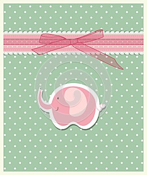 Beautiful baby greeting card vector