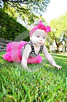 Beautiful Baby with Pink Bow