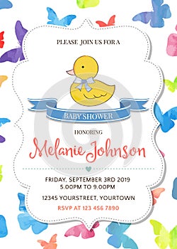 Beautiful baby shower template