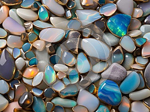 beautiful background of different colors of sea stones