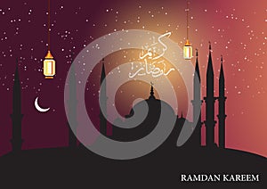 Beautiful background on the occasion of the Muslim holy month of Ramadan