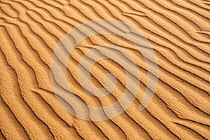 Desert sand textured patterns naturally done by wind.