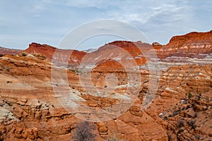 Beautiful badland landscape in utah desert, USA