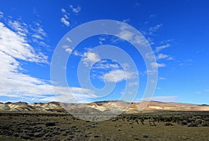 Beautiful badlands in the Chubut valley, Argentina