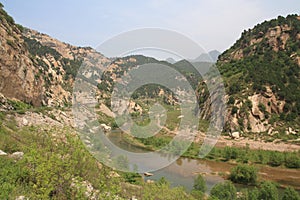 Beautiful Baihe canyon in Beijing of China