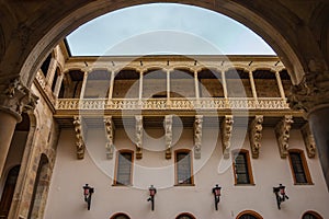 Beautiful balcony in Salina Palace courtyard