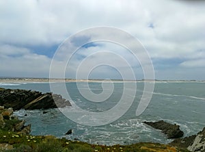 The beautiful Baleal island beach in Portugal