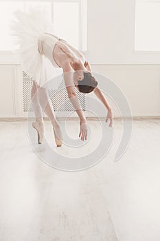 Beautiful ballerina dance in ballet position