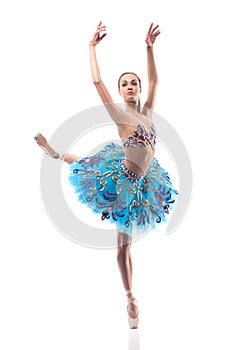 Beautiful ballet dancer isolated