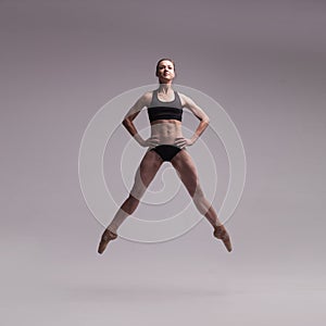 Beautiful ballet dancer isolated