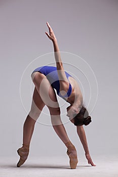 Beautiful ballet dancer isolated