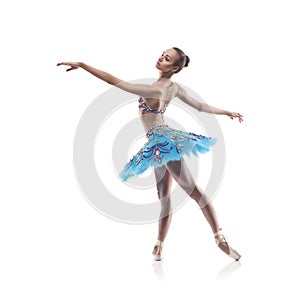 Beautiful ballet dancer isolated