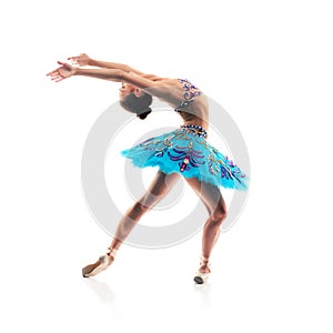 Beautiful ballet dancer isolated