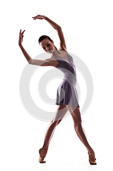 Beautiful ballet dancer isolated