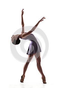 Beautiful ballet dancer isolated