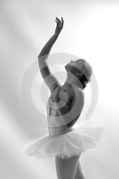 Beautiful Ballet Dancer Reaching Up