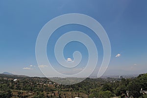 Beautiful Bandung city landscape with clear sky photo