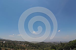 Beautiful Bandung city landscape with clear sky photo