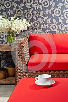 Beautiful basketwork furniture