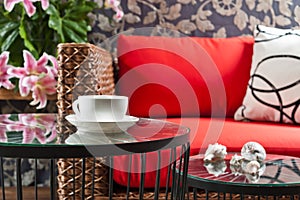 Beautiful basketwork furniture