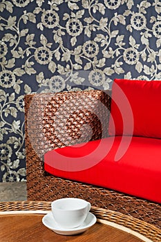 Beautiful basketwork furniture