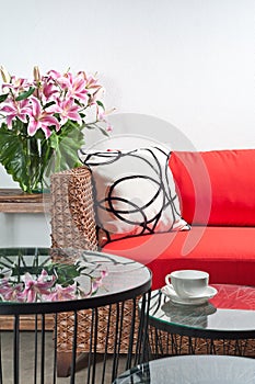 Beautiful basketwork furniture