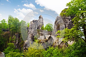 Beautiful Bastei bridge view, Sachsische Schweiz