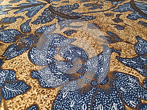 Beautiful batik motif on mosque carpet