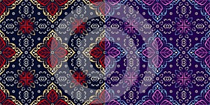 Beautiful geometric batik seamless pattern