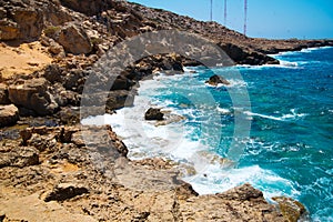 Beautiful bay in light-blue Mediterranean of Cyprus