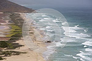 Beautiful bay with the ocean, Margarita Island. Venezuela