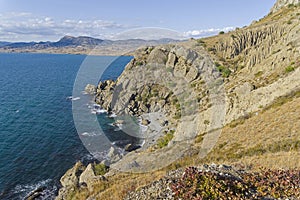 Beautiful bay on a rocky shore. Crimea