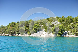 Beautiful bay with rocky shores, Croatia