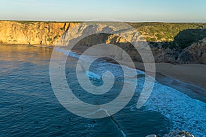 Beautiful bay and sandy beach of Praia do Beliche