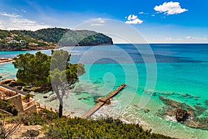 Beautiful bay seaside of Camp de Mar, Mallorca Spain