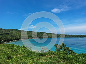 the beautiful bays and blue sea on the west coast of the island of sulawesi, Indonesia