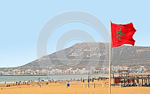 The beautiful beach in Agadir