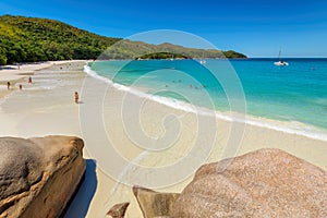 Beautiful beach Anse Lazio Seychelles