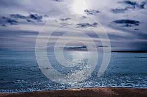 Beautiful beach on the Atlantic ocean, Las Galletas, Spain photo