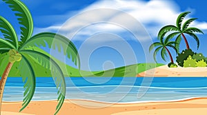 Beautiful beach background scene